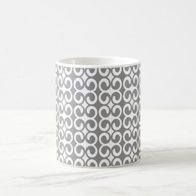 Silver Gray Unique Muster Tasse (Mittel)