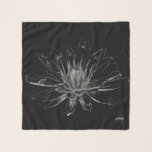 Silver Gray Water Lilies Black Abend Scarf Wrap Schal<br><div class="desc">Silver Gray Water Lilies Schwarzer Abend Scarf Wrap.  Für den Abend will man den 55" Schal/Packung.</div>