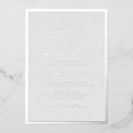 Silver Gray Wedding Folieneinladung