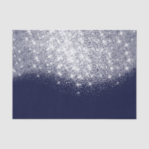 Silver Gray White Metallic Glitzer Blue Navy Seidenpapier