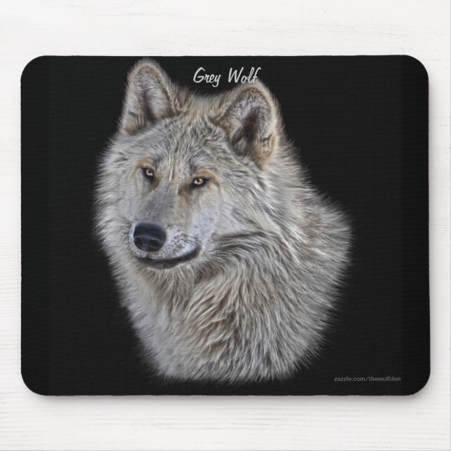 Silver Gray Wolf Wilhelm Tell Mousepad (Vorne)
