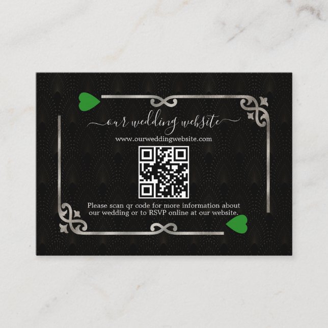 Silver Green QR Parco Tassino Casino Begleitkarte (Vorderseite)
