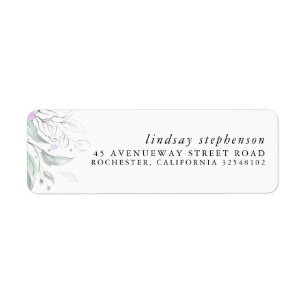 Silver Greenery Elegante Modernes Label