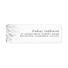 Silver Greenery Elegante Modernes Label