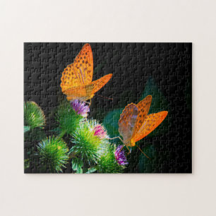 Silver grenzte Fritillary Butterfly an. Puzzle