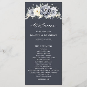 Silver Grey Ivory Floral Winter Rustic Wedding Pro Programm
