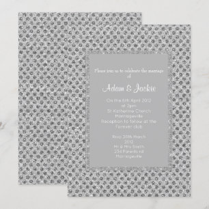 Silver Grey SPOT ELEGANT WEDING Einladung