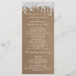 Silver Grey Tropfens Event Program Formal Kraft Programm