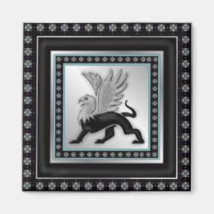 Silver Griffin Magnet