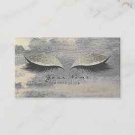 Silver Grungy Lashes Gold Zementkarte Visitenkarte