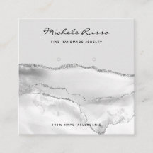 Silver Handmade QR Code Schmuckkarten