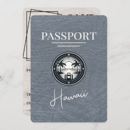 Silver Hawaii Passport Save the Date