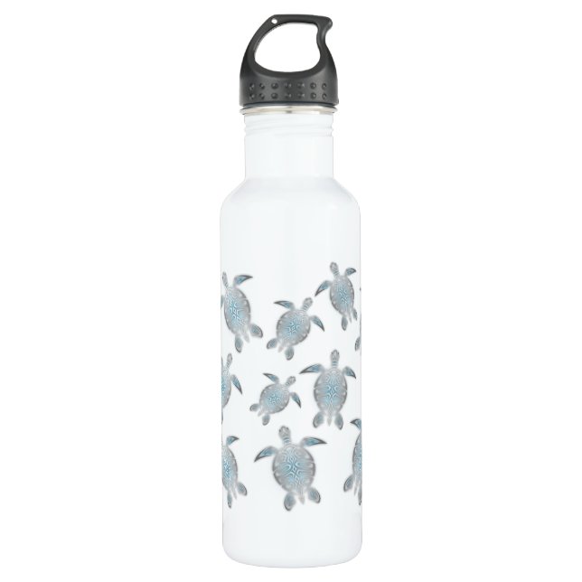 Silver Hawaii Turtles Coastal Maritime Trinkflasche (Vorderseite)