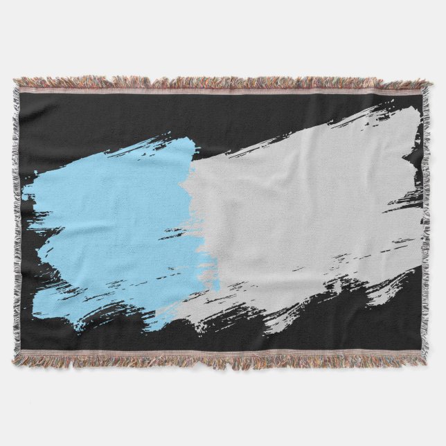 Silver Haze - Blank Throw Blanket Murugi Zuhause Decke (Vorderseite)