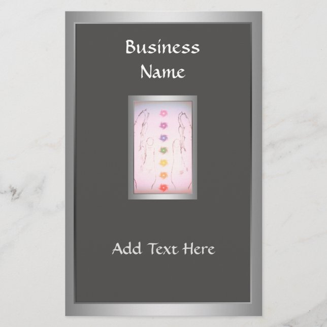 Silver Healing Hands Holistic Template Flyer (Vorne)