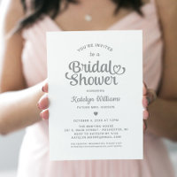 Silver Heart Script Wedding Brautparty