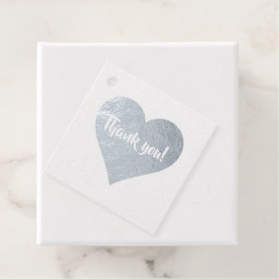 Silver Hearts Newlyweds Wedding Date Danke Geschenkanhänger