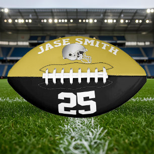 Silver Helm Gold Black ・ Custom Football