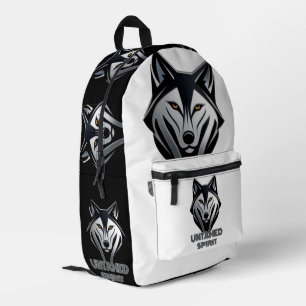 Silver Highlights auf einer dunklen Abstrakten Wol Bedruckter Rucksack