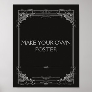 SILVER Hochzeit oder Party Sign machen Sie Ihr eig Poster