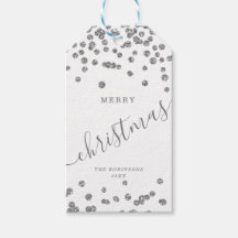 Silver Holiday Weihnachten Glitzer Confetti White