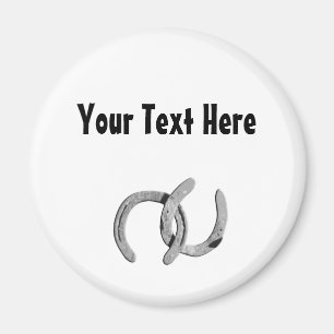 Silver Horse Shoe Anpassbares Magnet