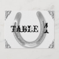 Silver Horseshoe auf der White Wedding Tischnummer