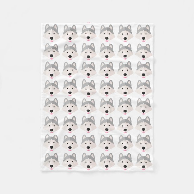 Silver Husky Liebe Fleece Blanket (Vorderseite)