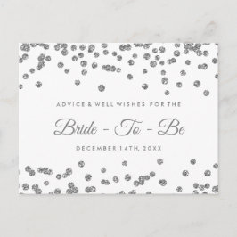 Silver Imitate Glitzer Confetti Bridal Ratgeber Hinweiskarte