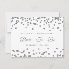 Silver Imitate Glitzer Confetti Bridal Ratgeber Hinweiskarte