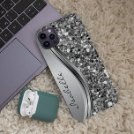 Silver Imitate Glitzer Glam Bling Personalisiert M Case-Mate iPhone Hülle<br><div class="desc">Das Design ist ein Foto und die Hüllen sind nicht mit echtem Glitzer, Sequinen, Metallen oder Holz gemacht. Dieses Design ist auch auf anderen Telefonmodellen erhältlich. Wählen Sie Gerätetyp aus, um andere iPhone-, Samsung Galaxy- oder Google-Hüllen zu sehen. Einige Stile können geändert werden, indem Sie Style auswählen, wenn dies eine...</div>