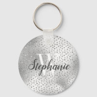 Silver Imitats Diamond Confetti Muster Monogram