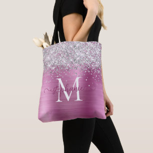 Silver Imitats Glitzer Girly Glam Pink Personalisi