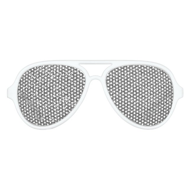 Silver Imitats Glitzer Sonnenbrille (Vorderseite)
