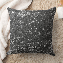 Silver Imitats Sequin Glitzer Throw Kissen