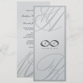 Silver Infinity Hand Clasp Wedding Einladung 2