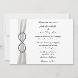Silver Infinity White Wedding Einladung