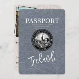 Silver Ireland Passport Save the Date