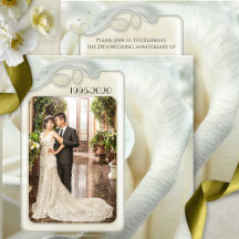 Silver Ivory Rose 25. Hochzeitstag Jubiläum Foto