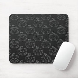Silver Jack O' Lantern Halloween Mousepad