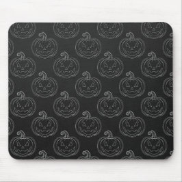 Silver Jack O' Lantern Halloween Mousepad