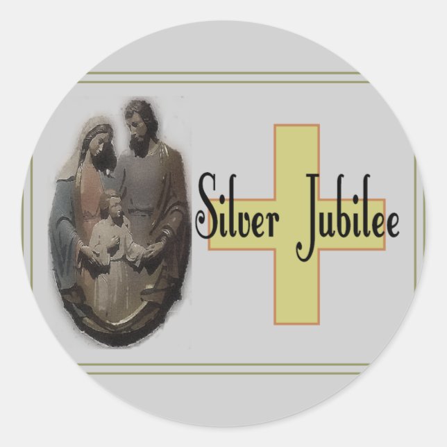 Silver Jubilee Geschenke für Nonnen Runder Aufkleber (Vorderseite)