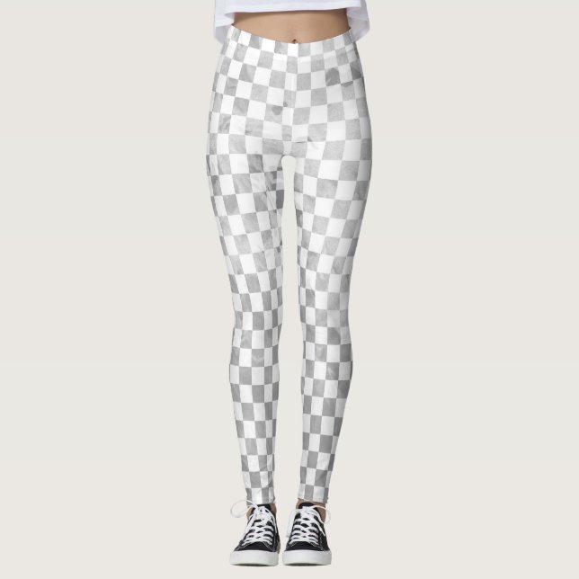 Silver Karo Leggings (Vorderseite)