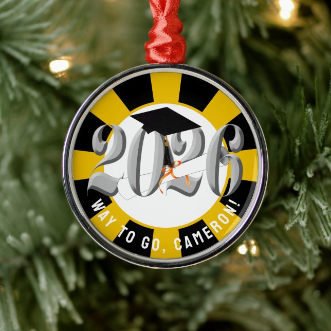 Silver-Klasse des Abschlusses 2026 Ornament Aus Metall (Baum)