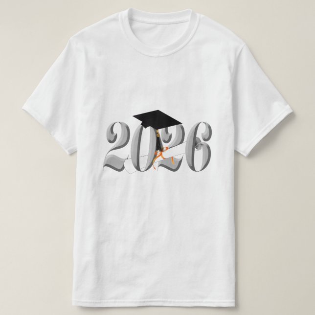 Silver-Klasse des Abschlusses 2026 T-Shirt (Design vorne)