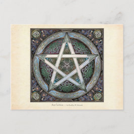 Silver Knüpfarbeit Pentagramm Postkarte