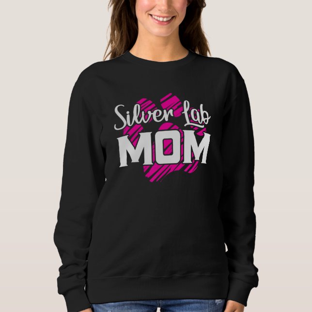 Silver Lab Mama Fur Mom Dog Sweatshirt (Vorderseite)