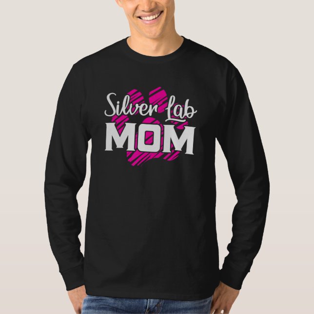 Silver Lab Mama Fur Mom Dog T-Shirt (Vorderseite)