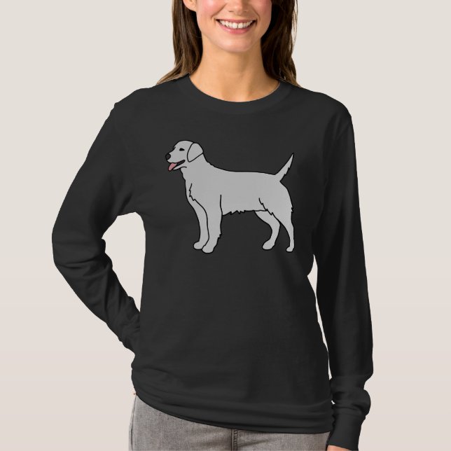 Silver Labrador Hund T-Shirt (Vorderseite)