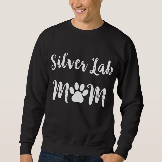 Silver Labrador Mama Hund Lover Sweatshirt (Vorderseite)